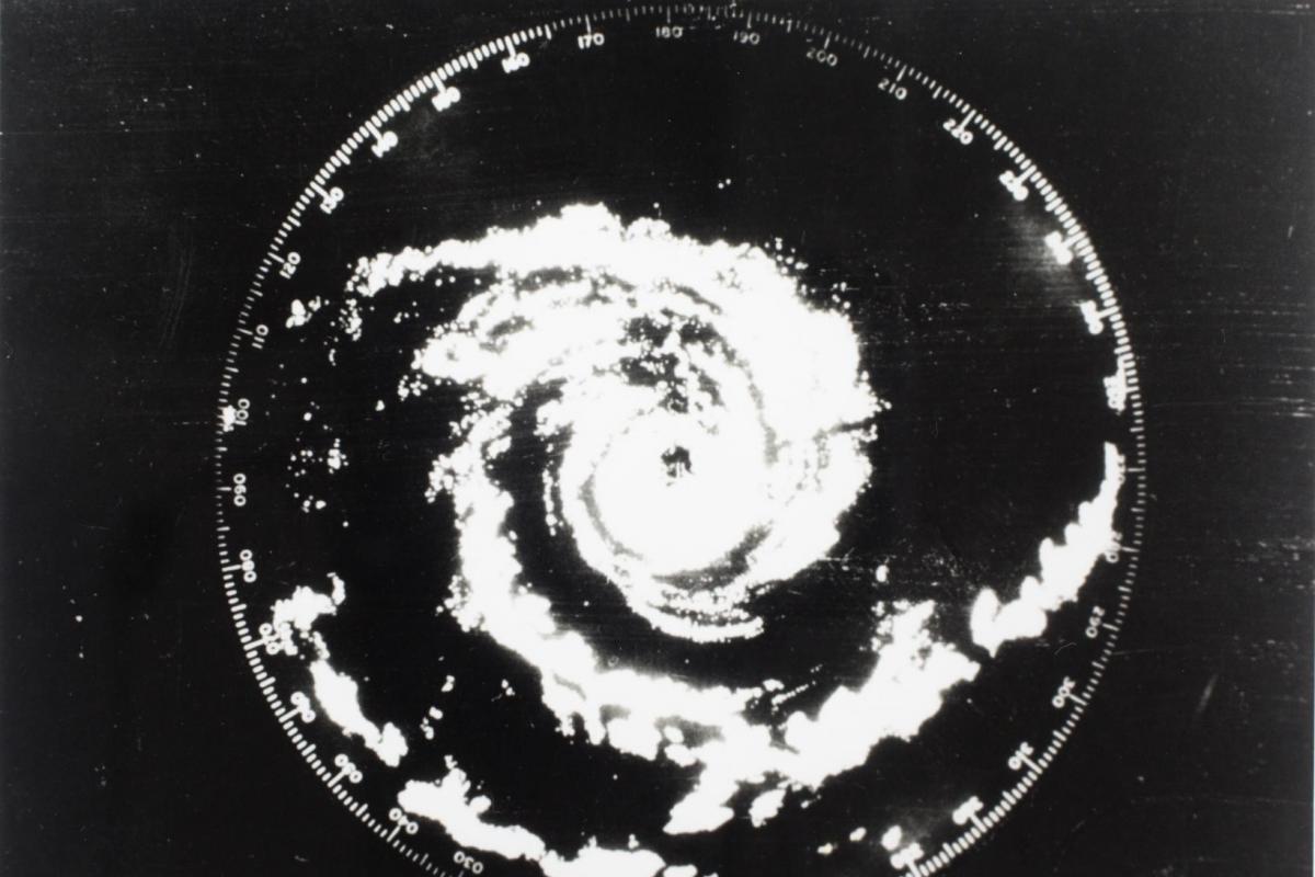 Radar image of cyclone forming 