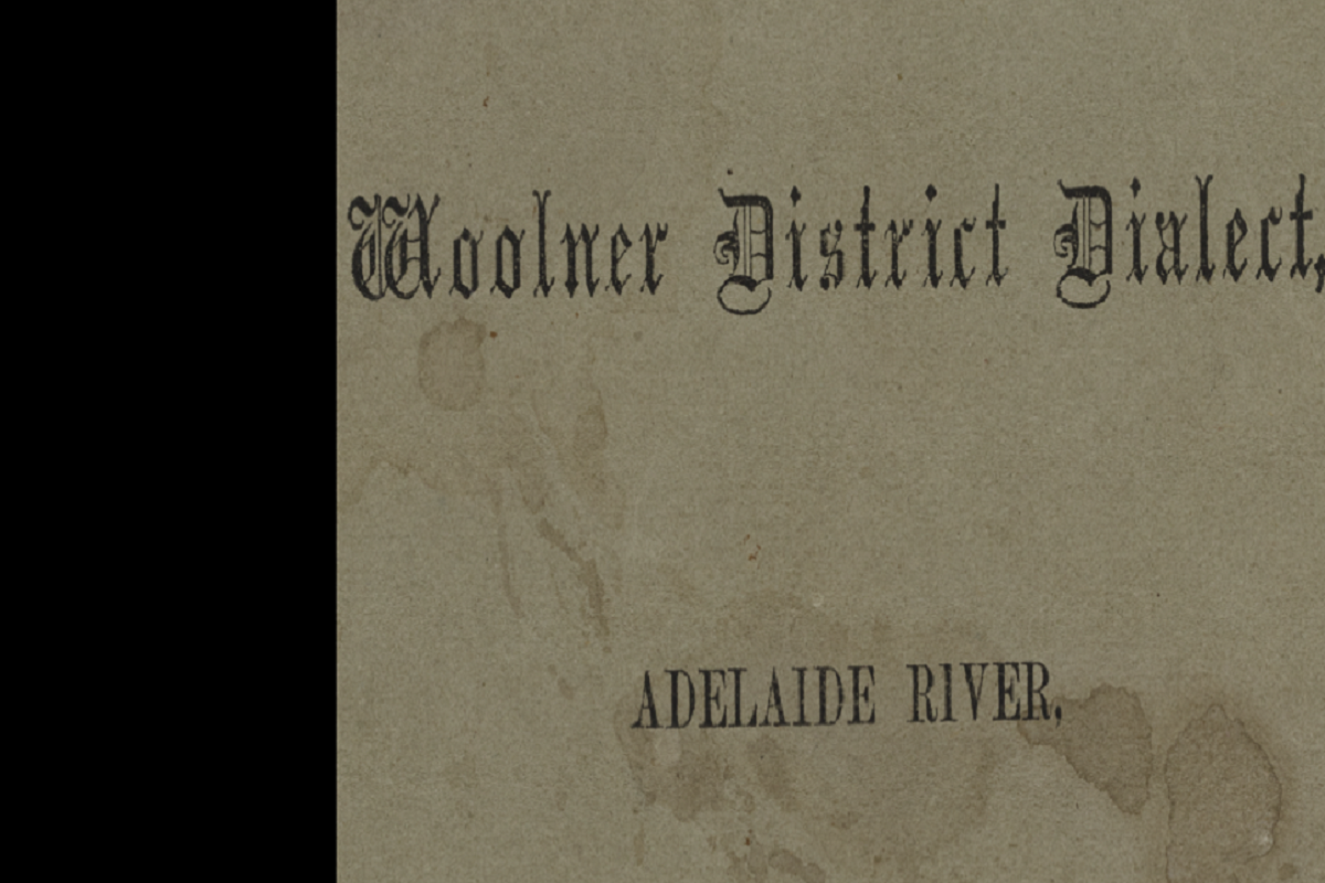 Vocabulary of the Woolner District Dialect, Adelaide River, Northern Territory. Government Printer, Adelaide, 1869