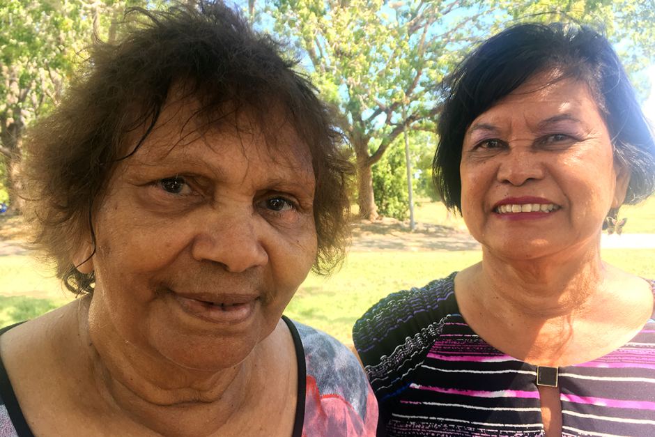 Chairperson Eileen Cummings (left) and CEO Maisie Austin (right) from Northern Territory Stolen Generations Aboriginal Corporation