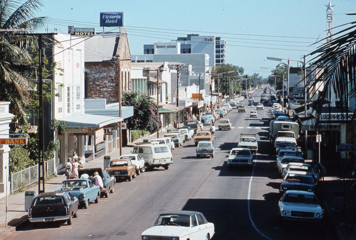 View of Smith Street with traffic. Pre- Smith Street Mall being developed