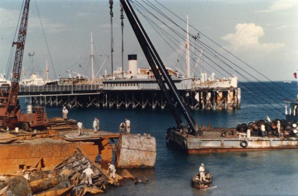 The Fujita Salvage Operation in Darwin Harbour in 1961.